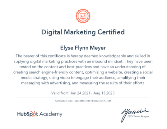 Digital Marketing Certified