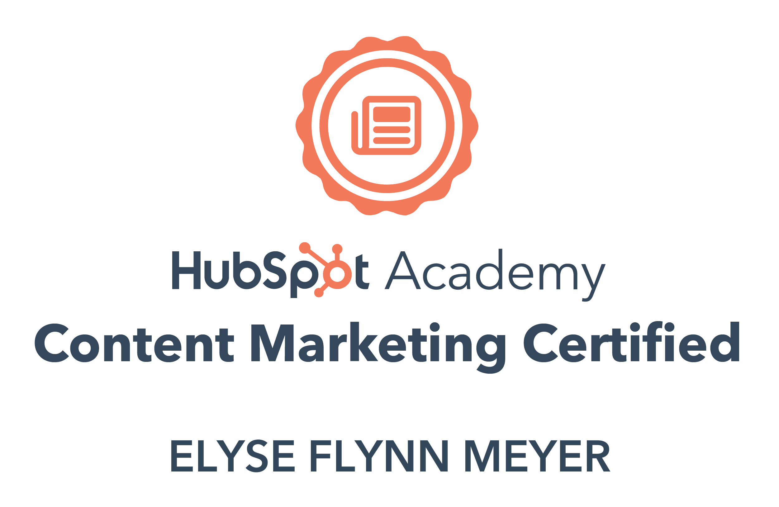 HubSpot Content Marketing Certifiction