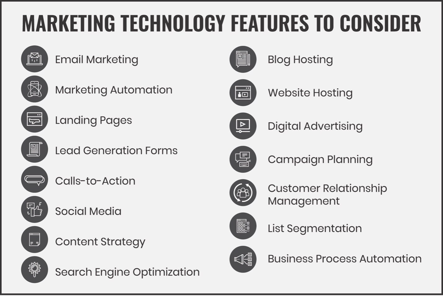 Marketing Technology Features