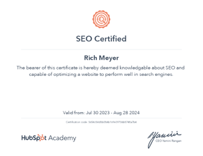 SEO Certification