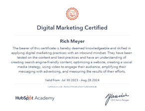 Digital Marketing Certification